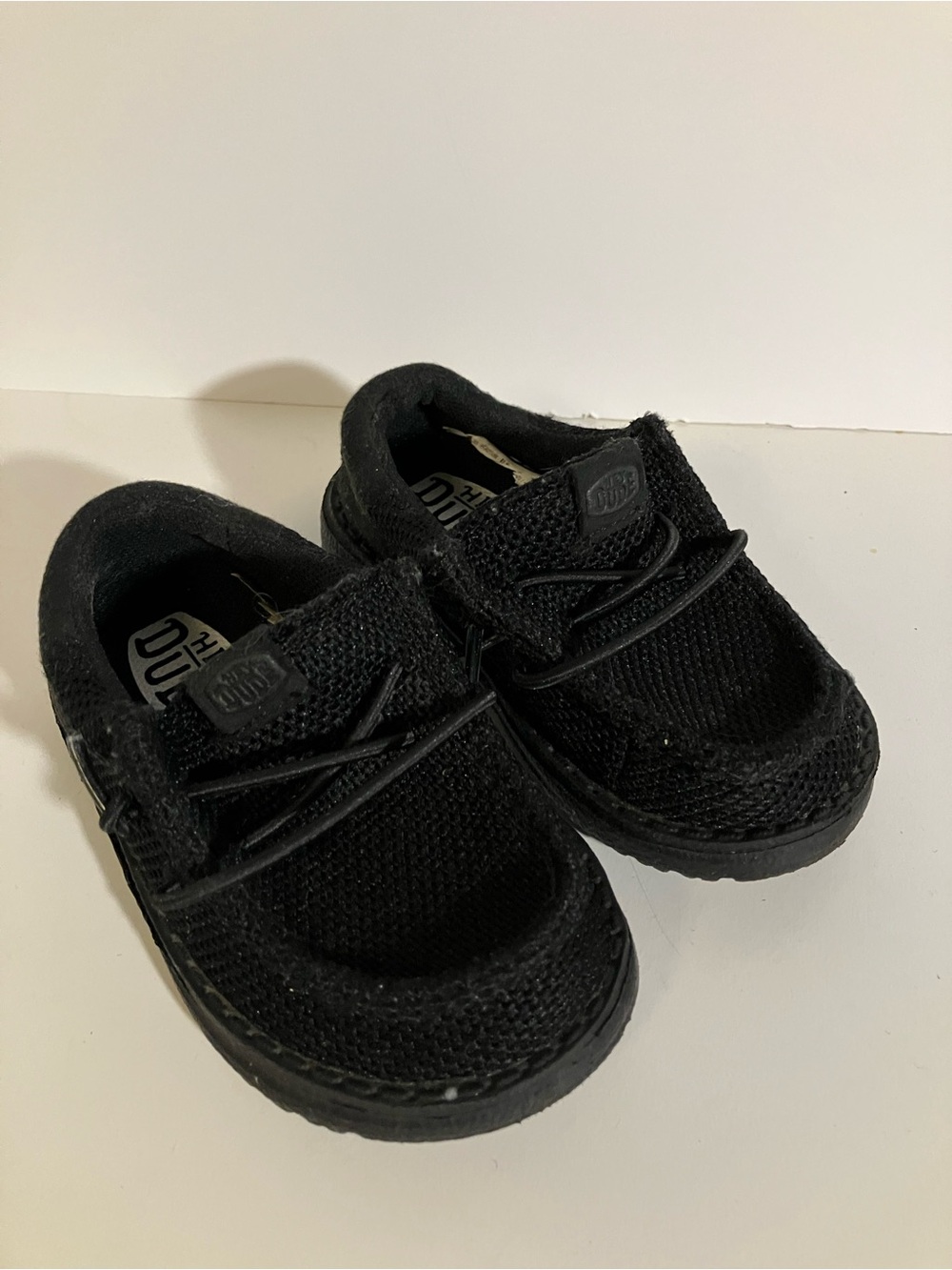 Hey Dude Kids Black Knit Slip-On Sneakers